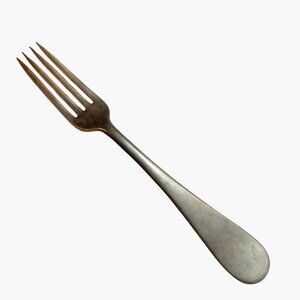 Carson Crockery Dinner Fork Solid Nickel Silver Vintage